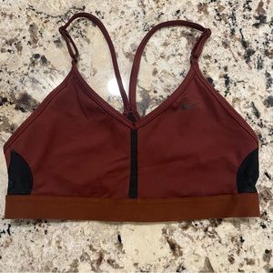 Nike Dri-fit Sports Bra Maroonish-brown- SZ M